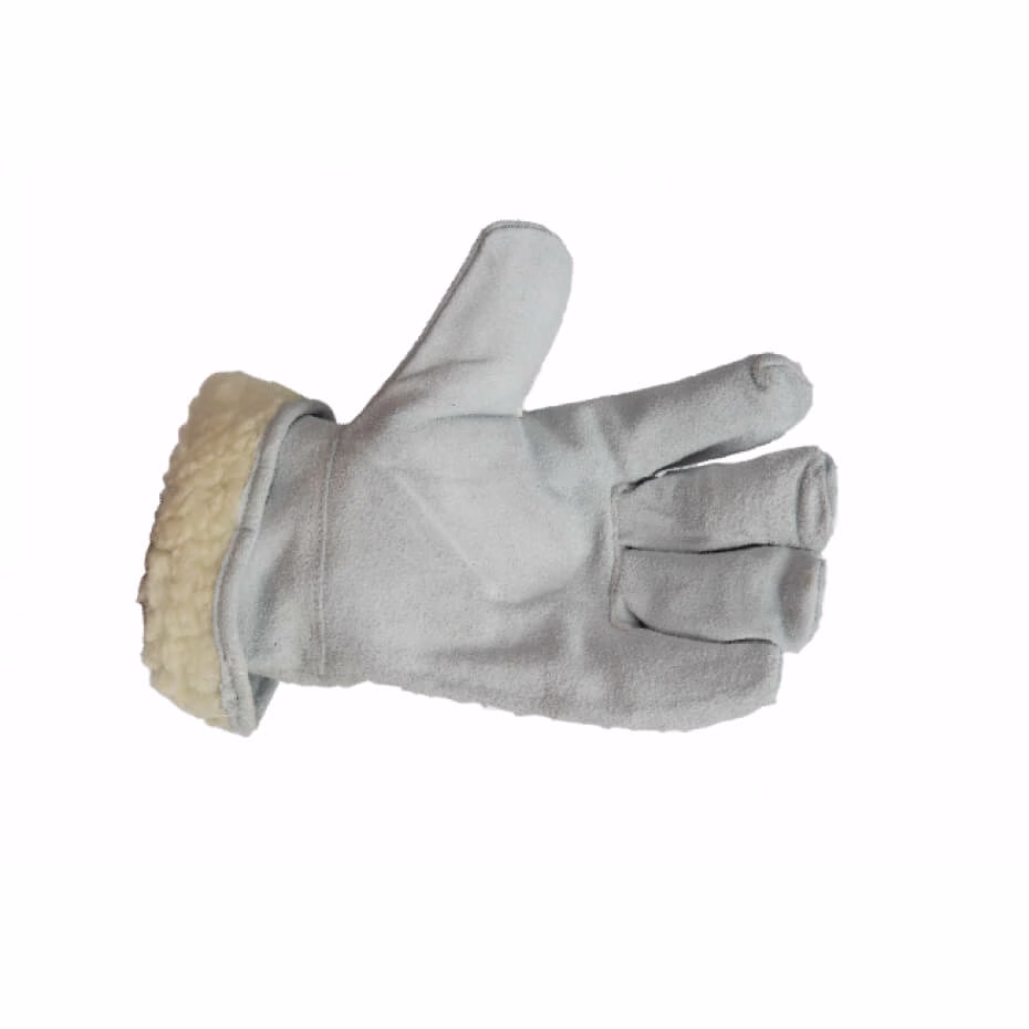 Chrome Leather Freezer Glove Fleece Lined